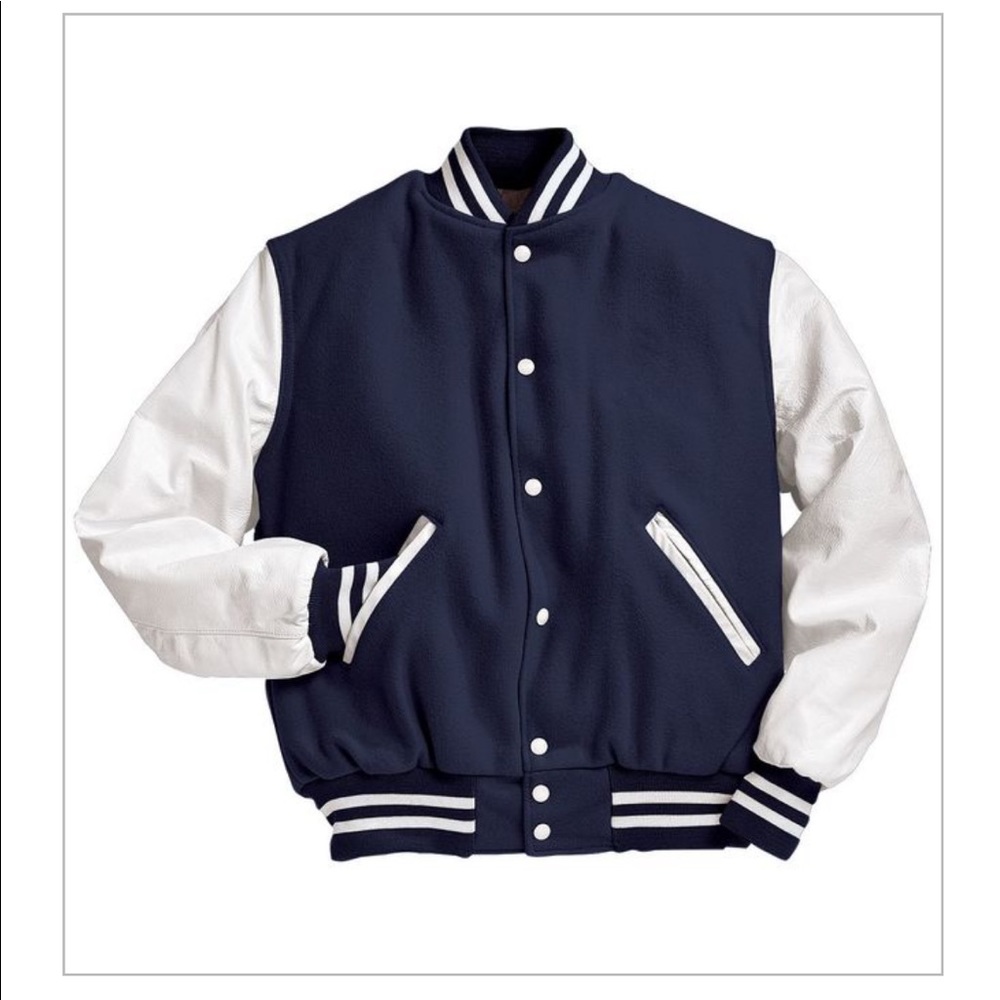 Vintage Navy Varsity Letterman Jacket NEW, never worn